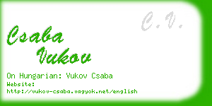 csaba vukov business card